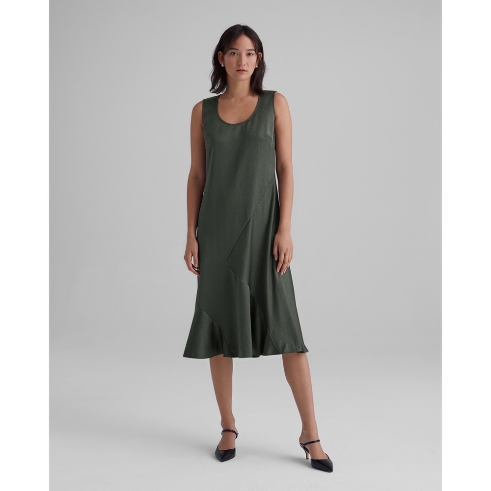Club Monaco Olive Green Sleeveless Midi Dress